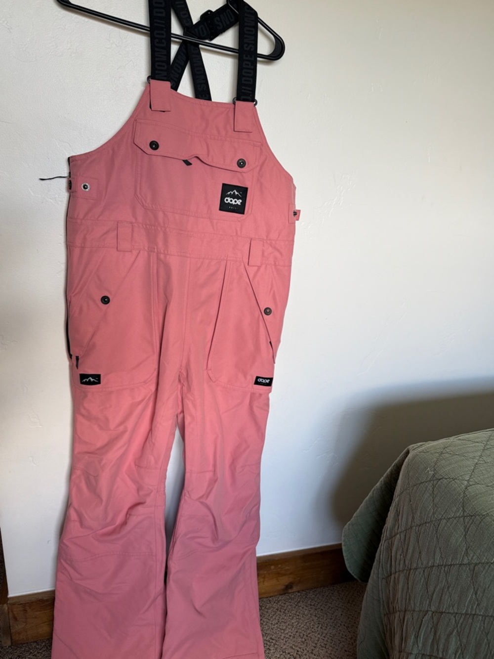DOPE Pink Women's Snow Bib Overalls